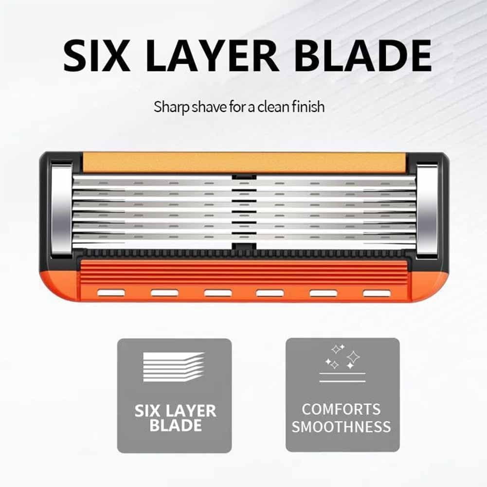 48-Piece Men's Razor Blade Replacement Set with Free Handle - Ultra Sharp Stainless Steel Blades for Smooth Shaving, Long Handle Double Edge Razor Blades, Travel Carry Handling Manual Shaver(24pcs)