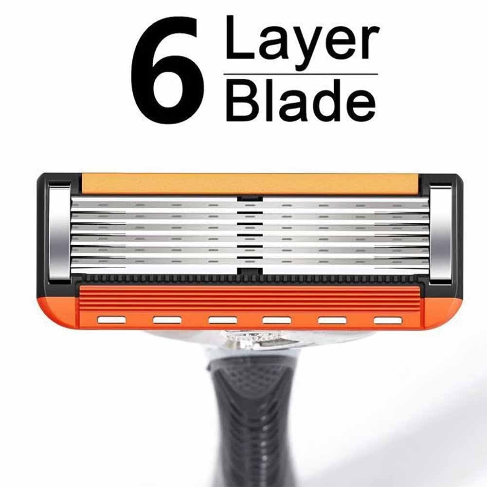 48-Piece Men's Razor Blade Replacement Set with Free Handle - Ultra Sharp Stainless Steel Blades for Smooth Shaving, Long Handle Double Edge Razor Blades, Travel Carry Handling Manual Shaver(24pcs)