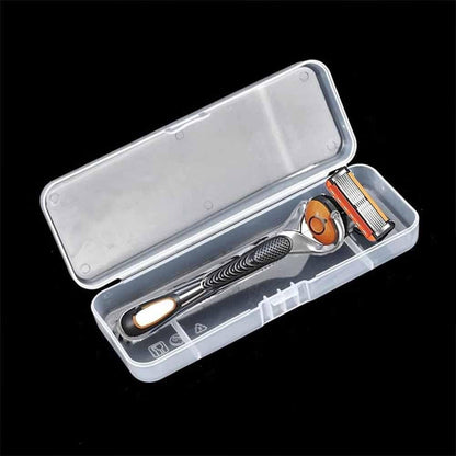 48-Piece Men's Razor Blade Replacement Set with Free Handle - Ultra Sharp Stainless Steel Blades for Smooth Shaving, Long Handle Double Edge Razor Blades, Travel Carry Handling Manual Shaver(24pcs)