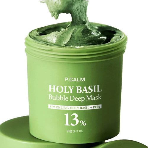 P.CALM Holy Basil Bubble Deep Mask – Holy Basil & Carbonated Water for Cleansing