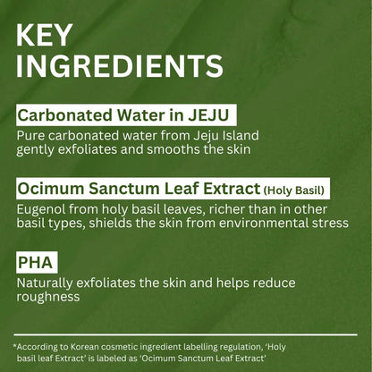 P.CALM Holy Basil Bubble Deep Mask – Holy Basil & Carbonated Water for Cleansing